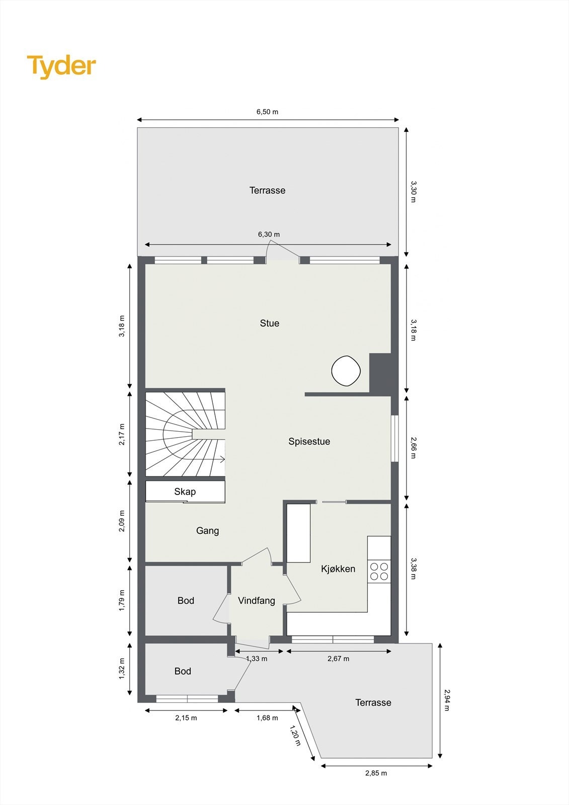 Planskisse 1. etasje Galleribilde