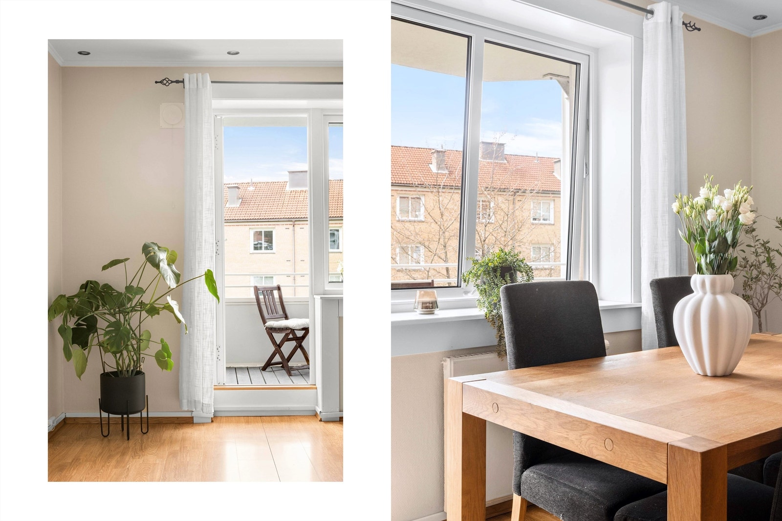Balkongdøren har 3-lags glass fra 2013. Galleribilde