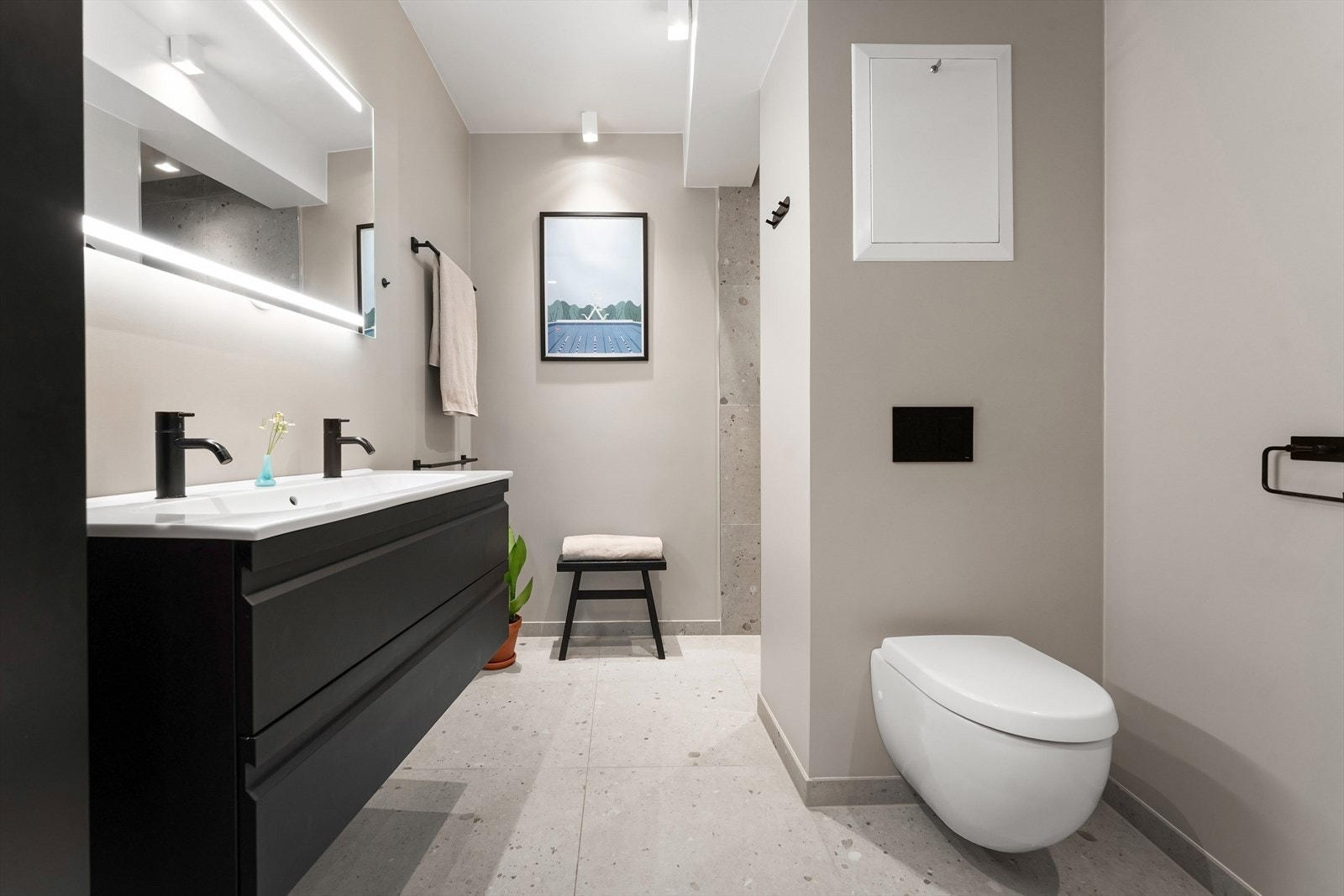 Badet ble totalrenovert og utvidet i 2022. Dokumentasjon foreligger. Galleribilde