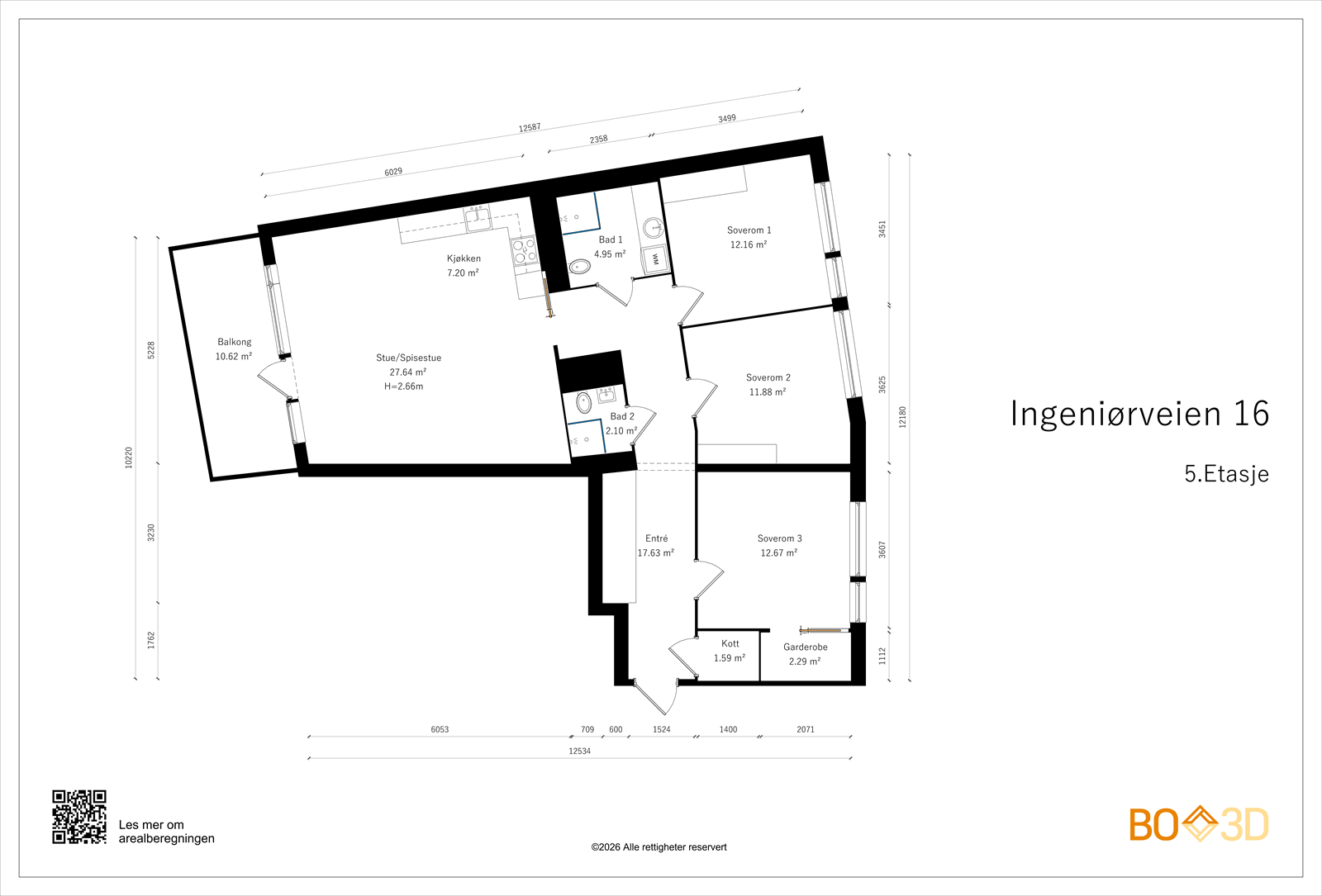 Plantegning- 5.etg. Galleribilde