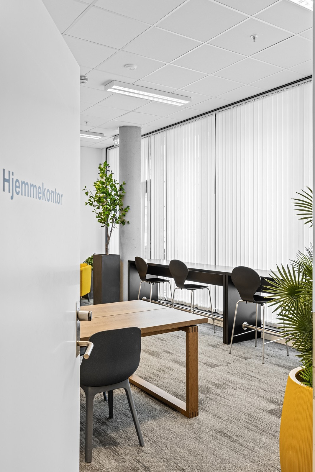 Sameiet har et eget, tilrettelagt fellesrom for hjemmekontor som kan benyttes av beboerne. Galleribilde