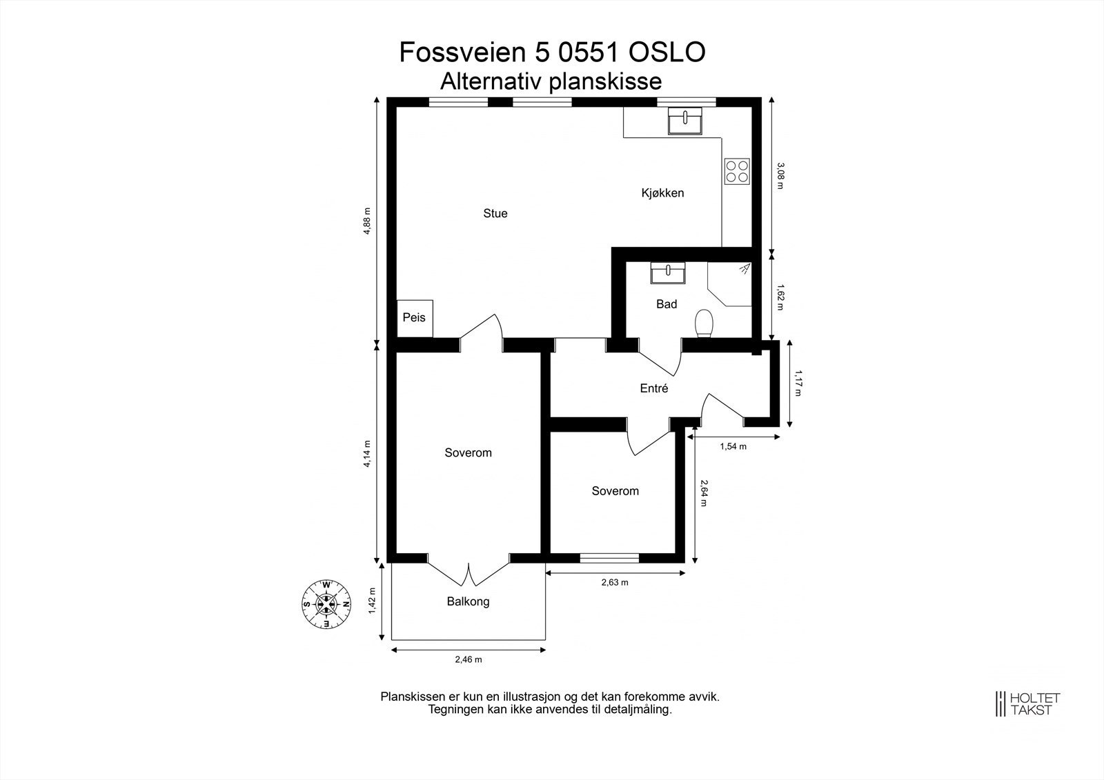 Alternativ planløsning. Galleribilde