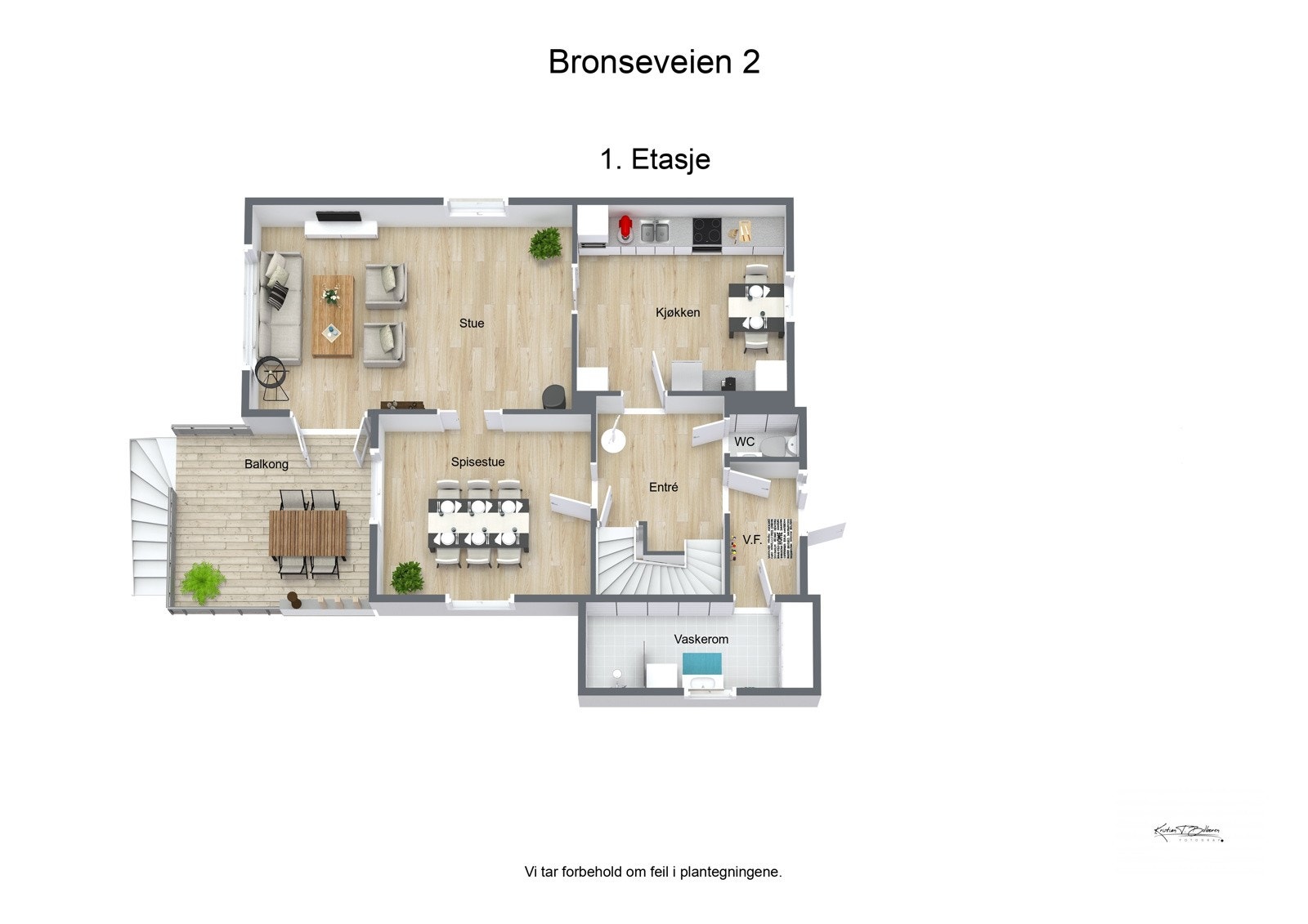 Plantegning 1 etg Galleribilde
