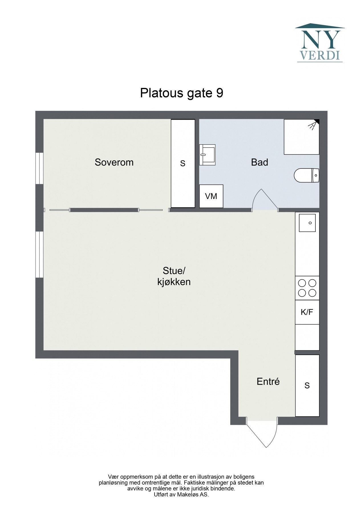Plantegning. Hems kommer i tillegg. Galleribilde