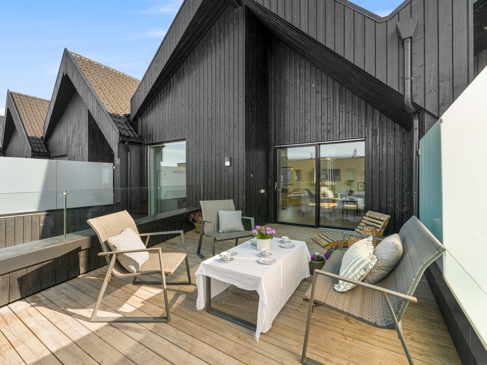 Takterrassen er et boligens høydepunkt. Galleribilde