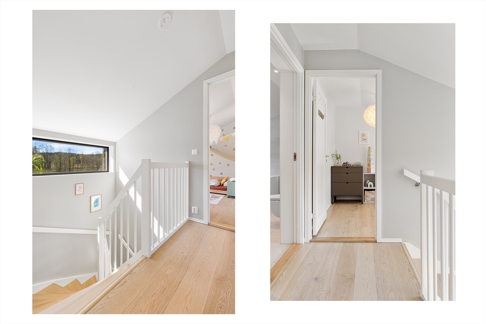 Boligen har en barnevennlig planløsning med tre soverom og bad på samme plan. Det er god tilknytning mellom rommene via gang. Galleribilde
