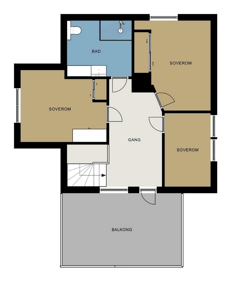 Plantegning loft Galleribilde