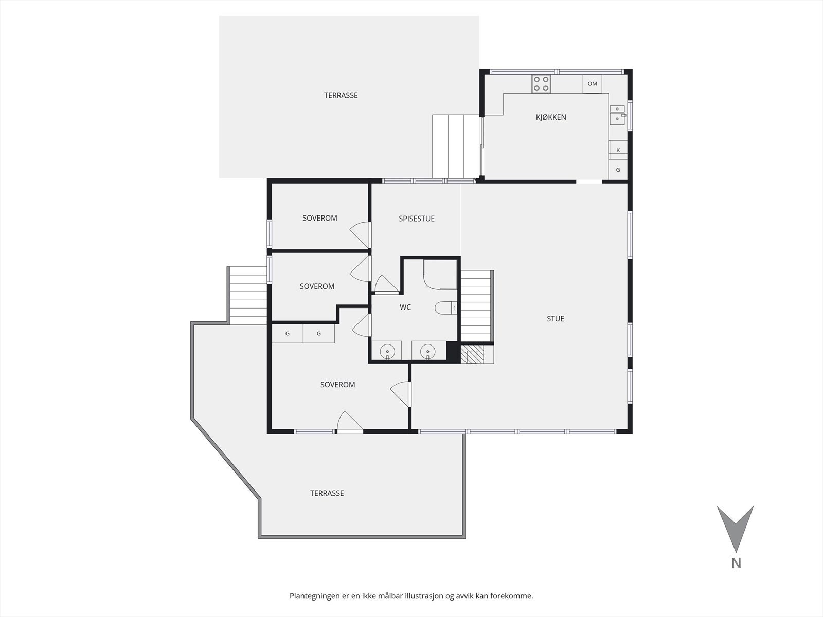Planskisse | Hovedetasje Galleribilde