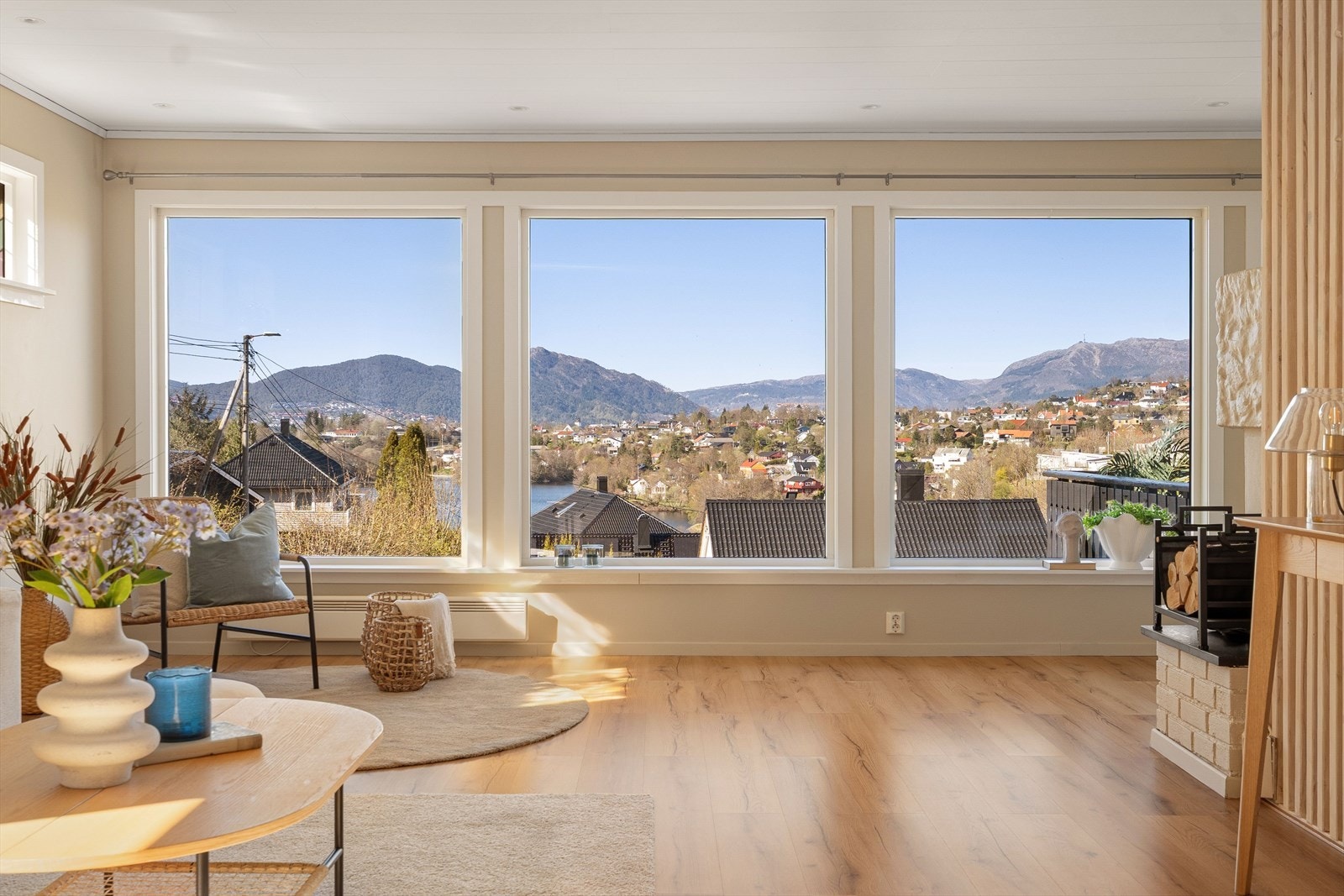 Flott utsikt fra stuen Galleribilde