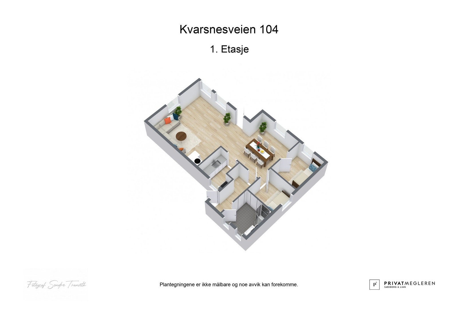 3D plantegning - laget av fotograg Galleribilde