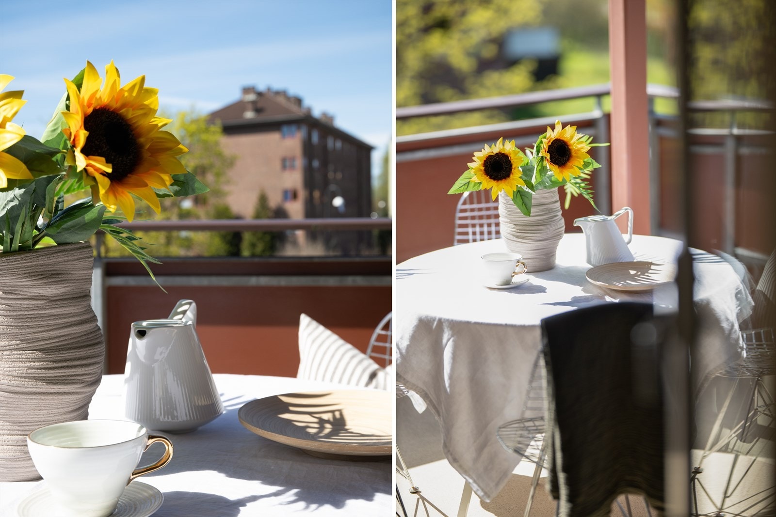 Balkongen er helt ideel for avslapning og her kan late dager i sola nytes i tilbaketrukkede og rolige omgivelser - perfekt for rolige morgener eller lange sommerkvelder Galleribilde