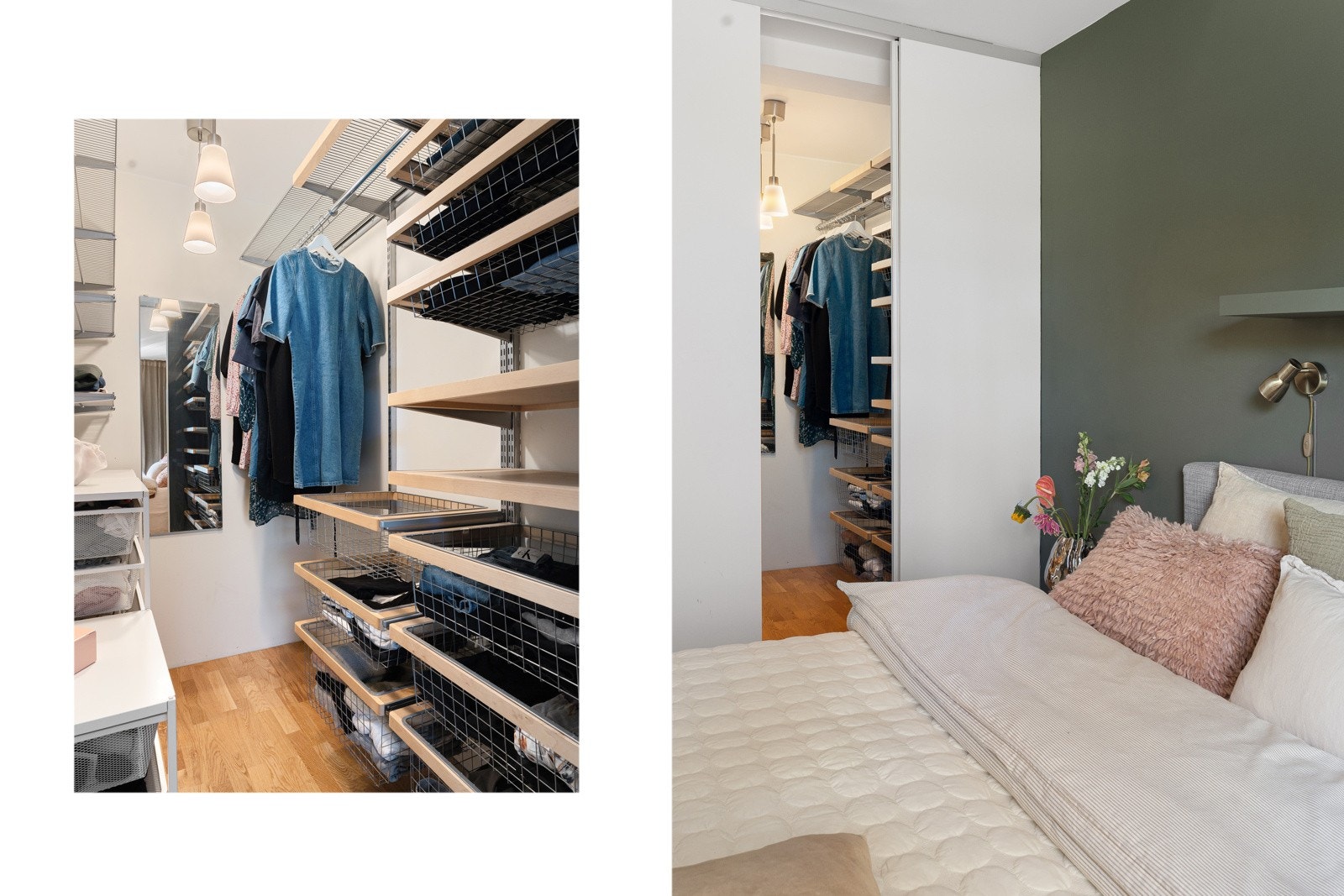 Rommet er tilknyttet walk-in garderobe gir svært gode oppbevaringsmuligheter. Galleribilde