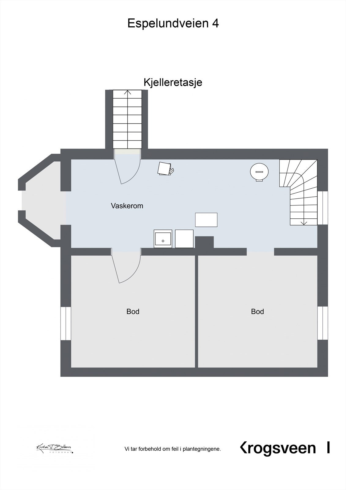 Planskisse kjelleretasje. Galleribilde
