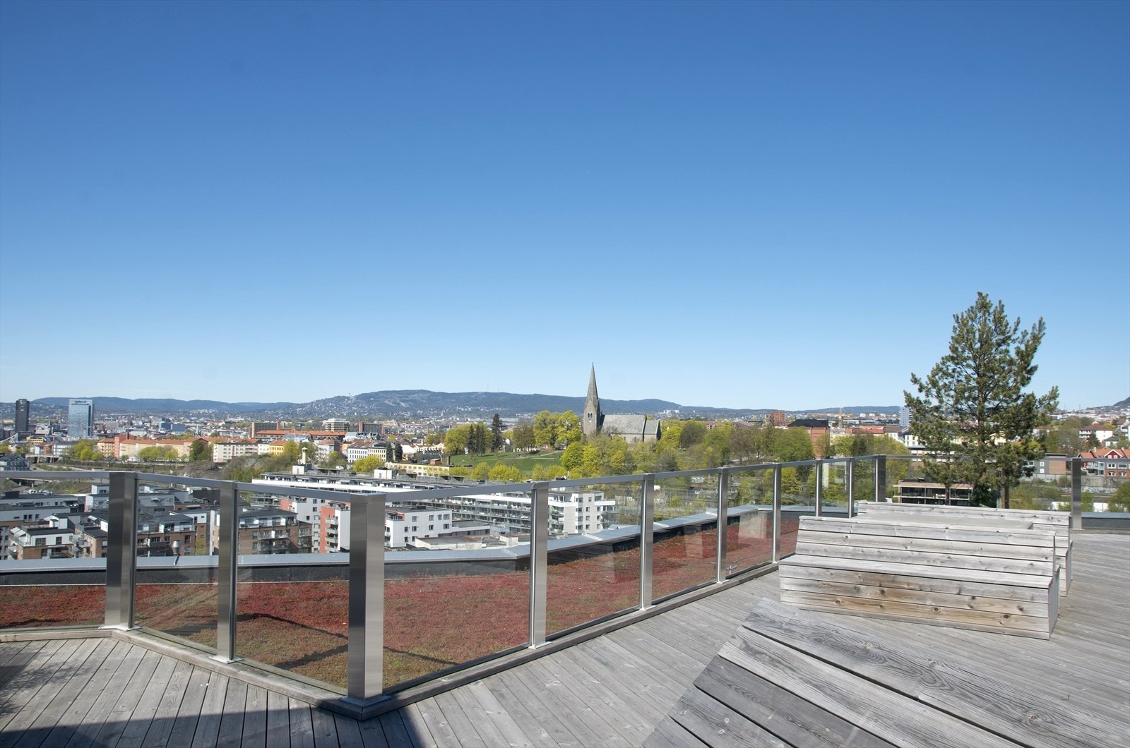 Flott felles takterasse Galleribilde