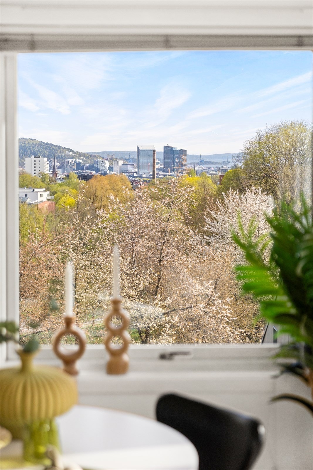 Fra stuevinduet kan du nyte en flott utsikt mot Myrerløkka park og videre ut mot Oslofjorden. Galleribilde
