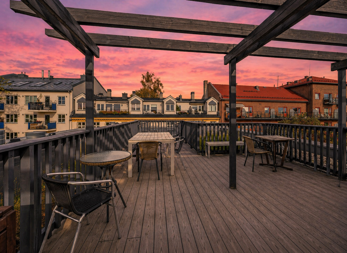 Sameiet har en fantastisk felles takterrasse Galleribilde