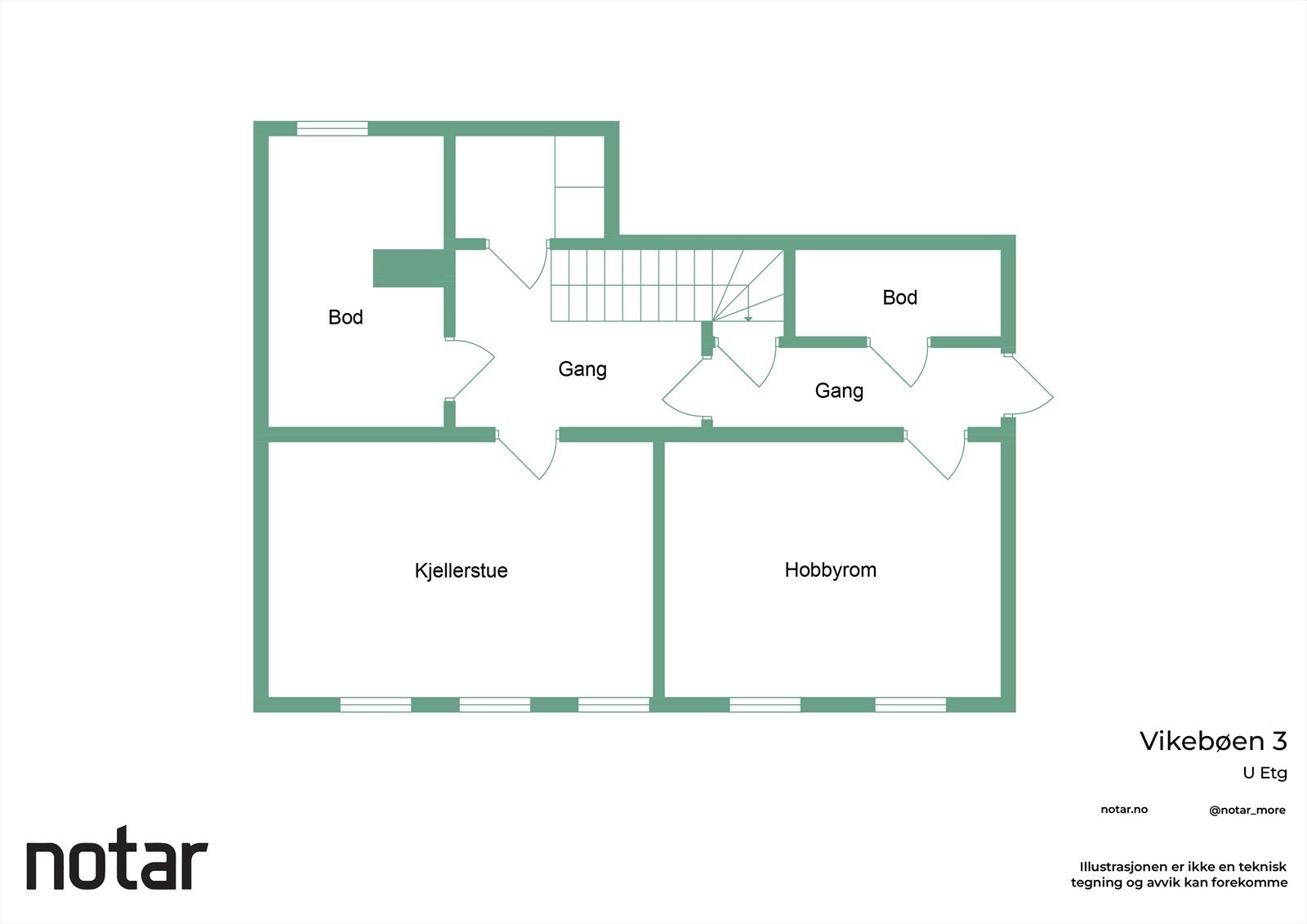 Plantegning underetasje Galleribilde