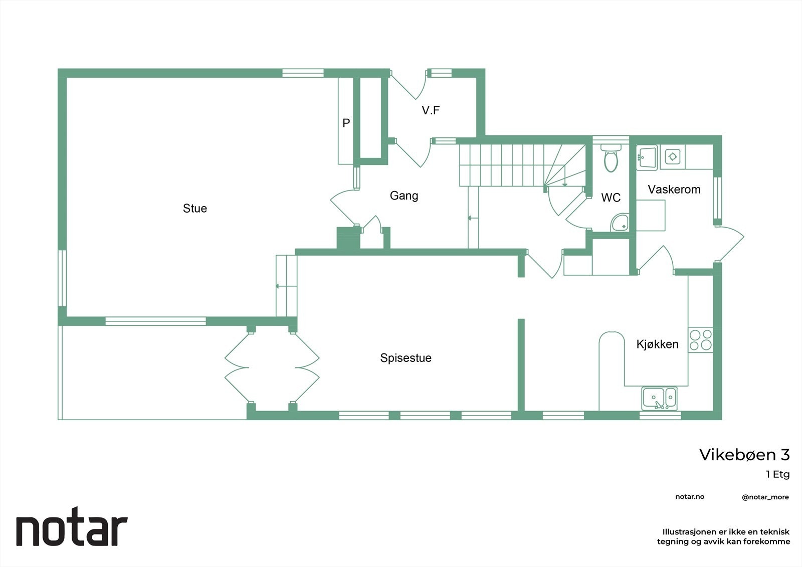 Plantegning hovedetasje Galleribilde