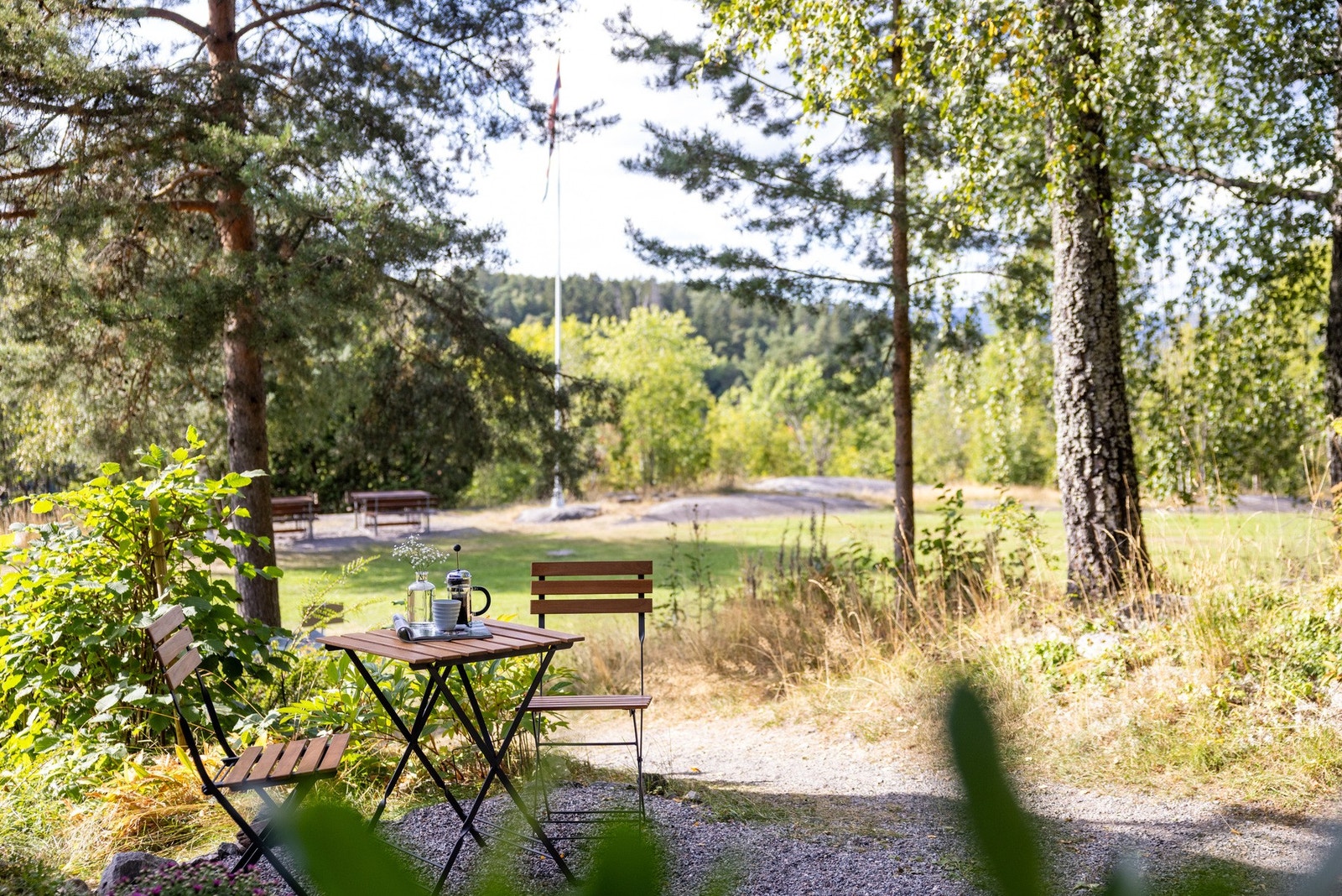 Ved inngangspartiet passer det fint å innrede med et kafèsett. Galleribilde