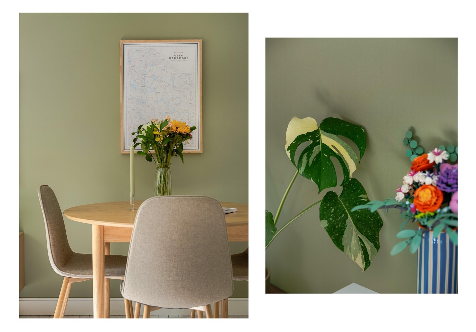 Og for å virkelig bidra til godfølelsen kliner vi til med et nærbilde av en blomst. For øvrig er det bra med plass til spisebord. Galleribilde