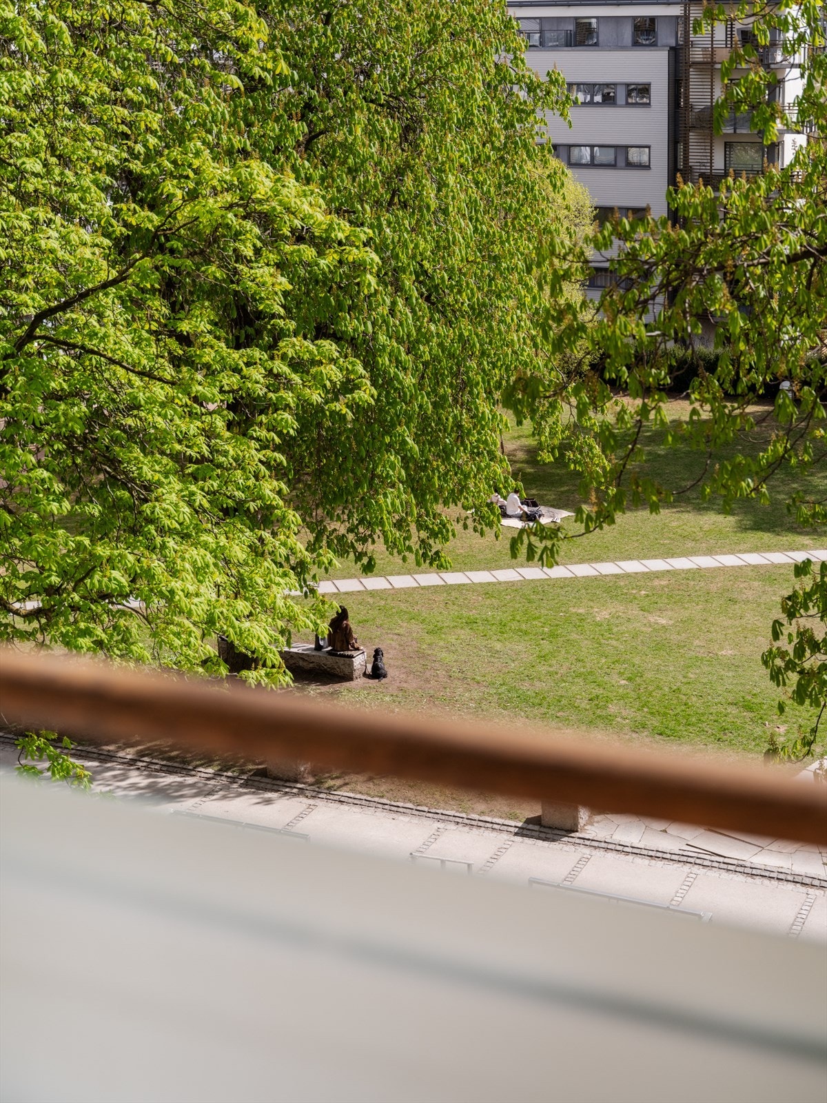 Utsyn over de velholdte og unike grøntområdene som kjennetegner Pilestredet Park. Galleribilde