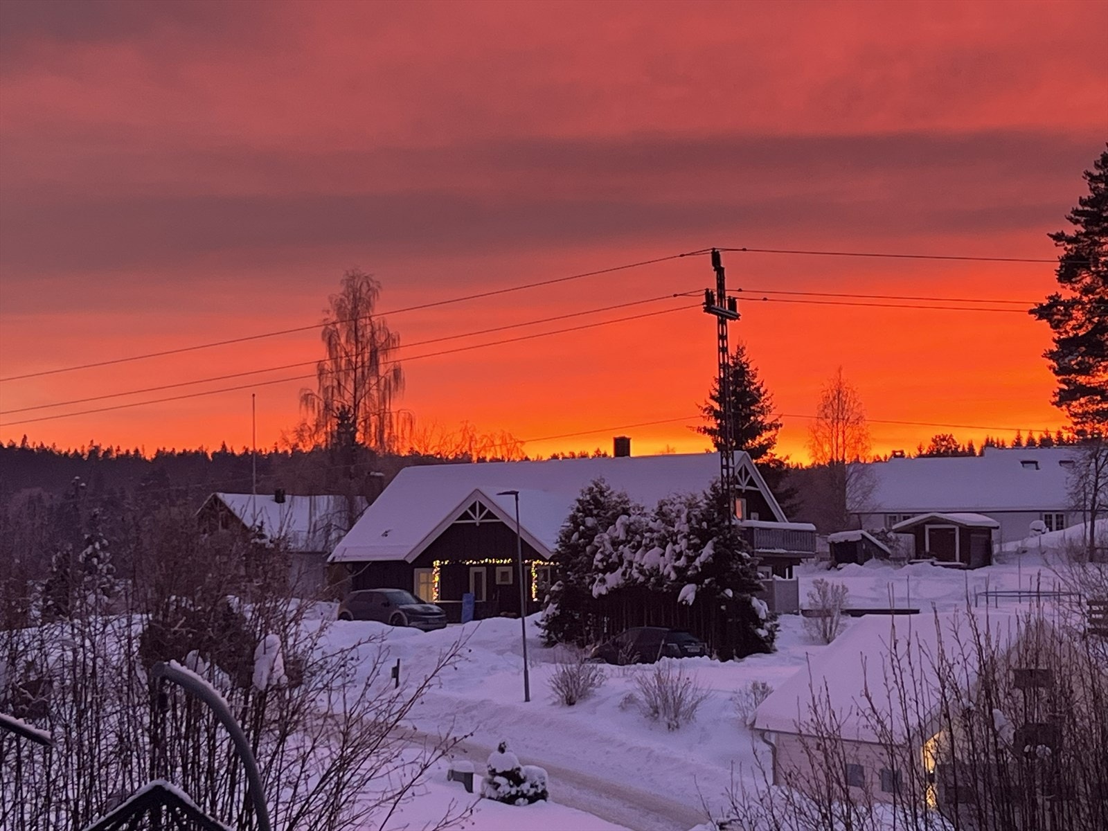 Selgers bilde av solnedgang. Galleribilde