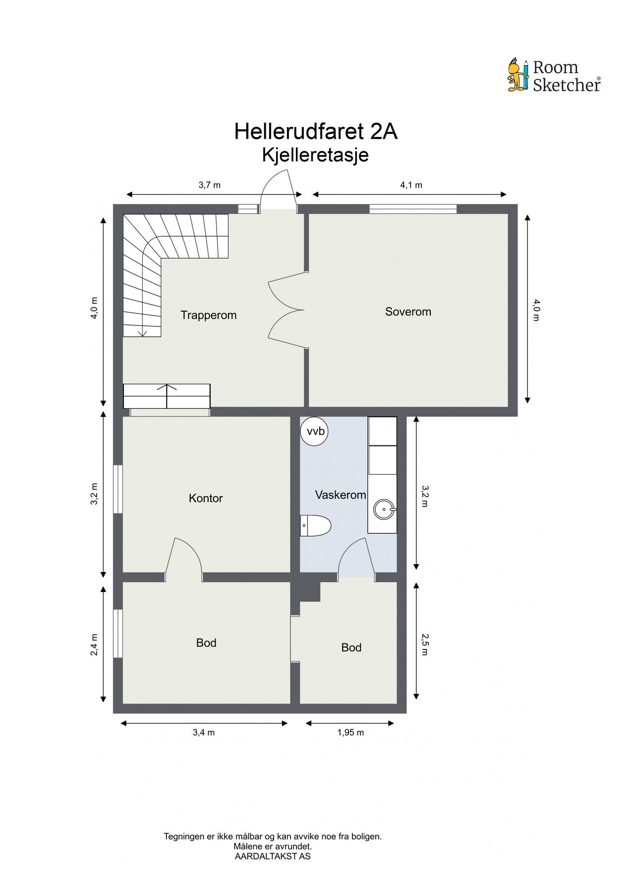 Planskisse kjelleretasje. Galleribilde