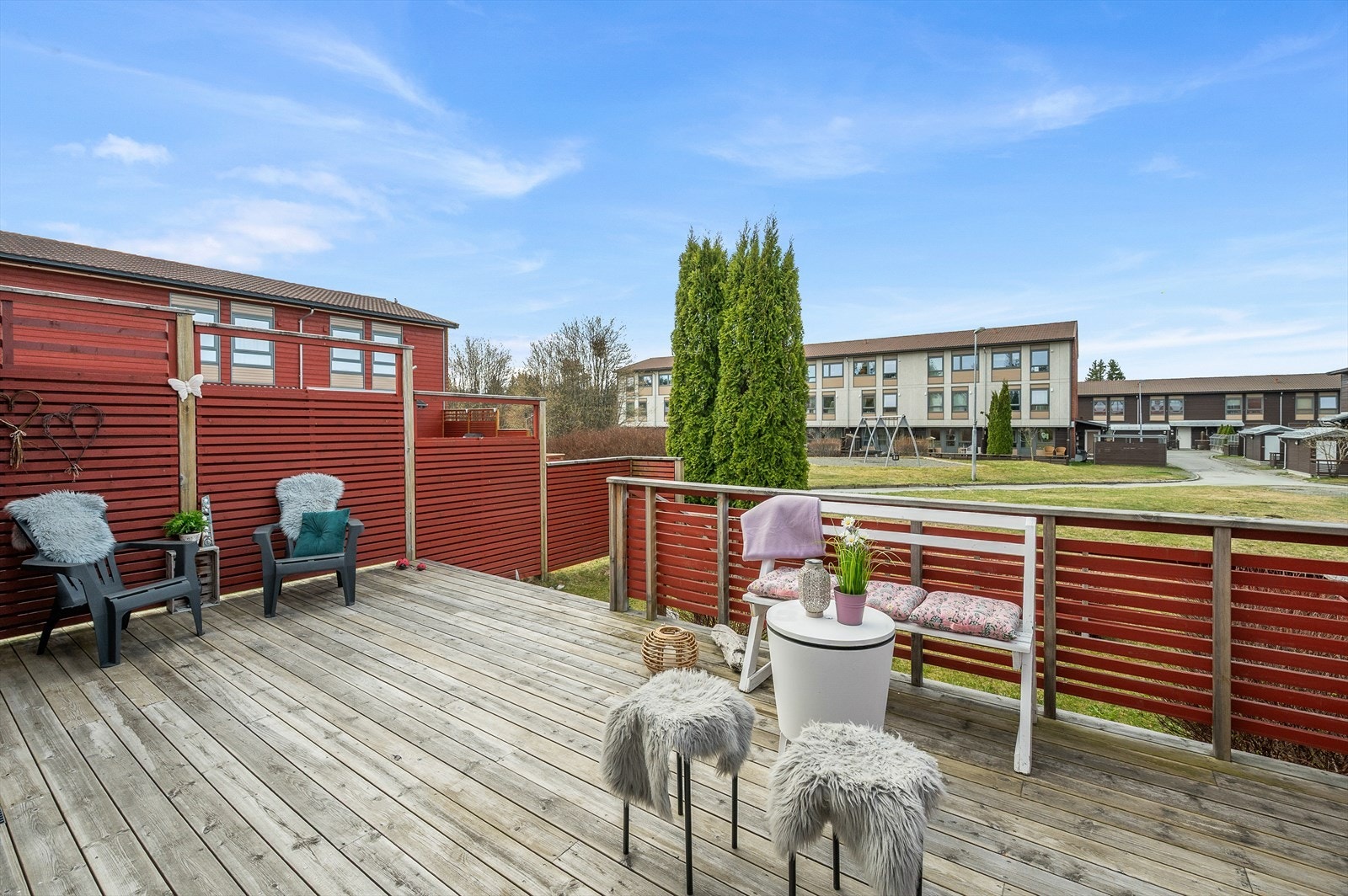 Terrasse med flott solforhold Galleribilde