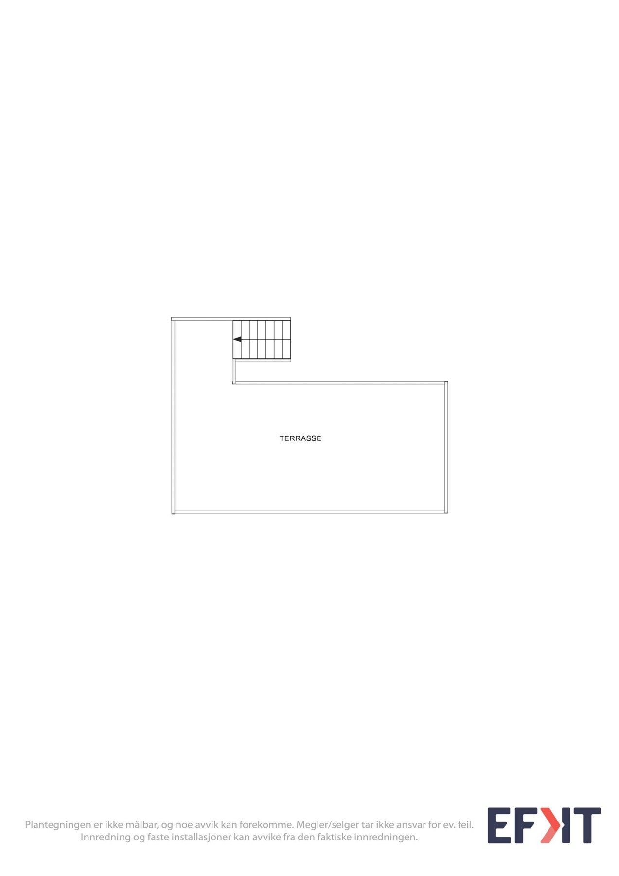 2D Plantegning - Takterrasse. Galleribilde