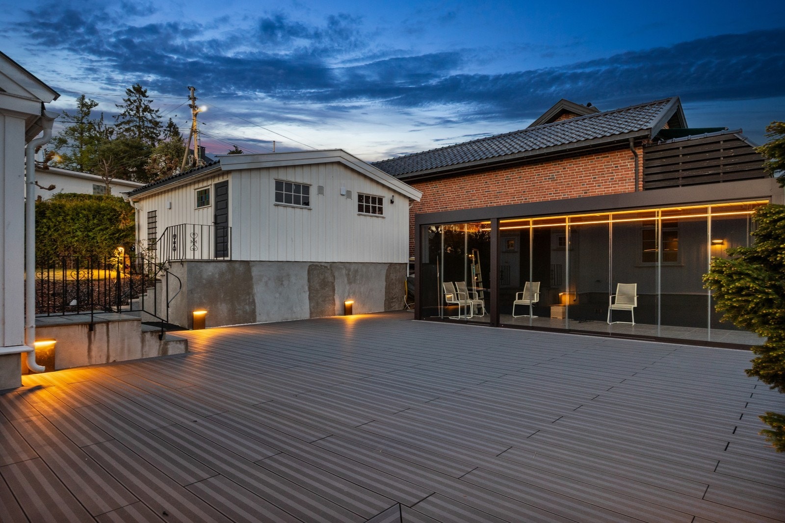 Pergola tilrettelagt for helårsbruk med varmekabler. Galleribilde
