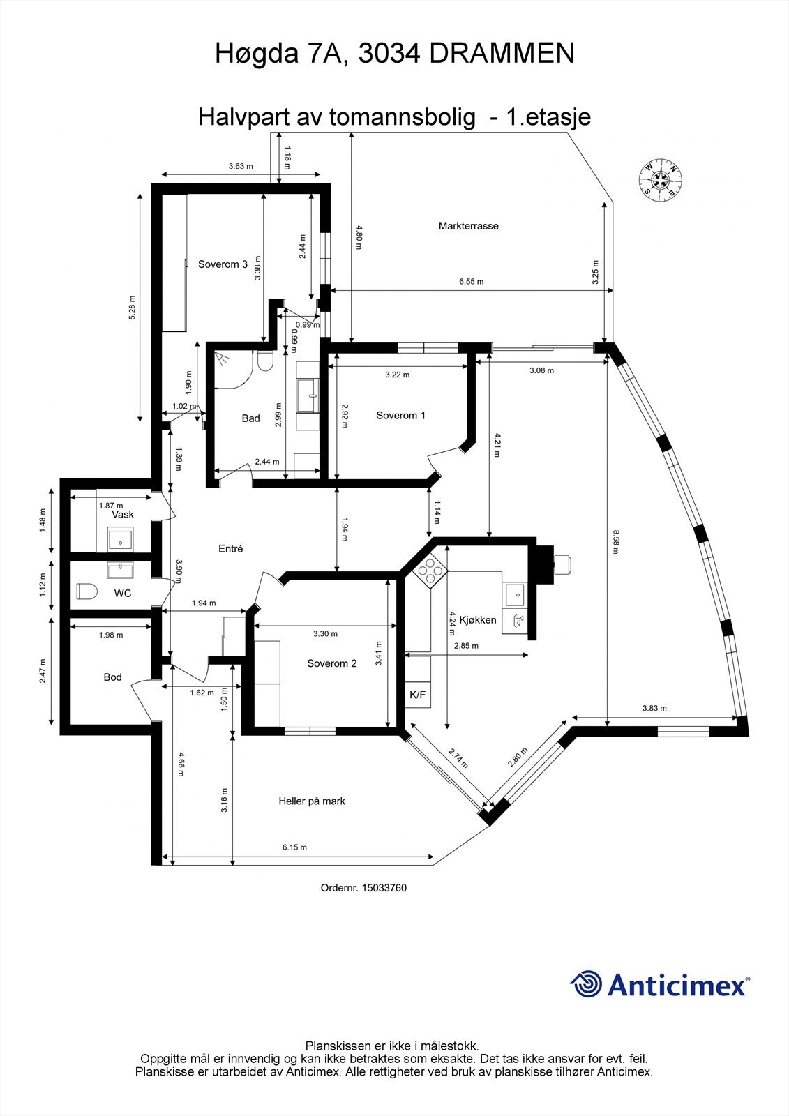 Plantegning 1. etasje Galleribilde