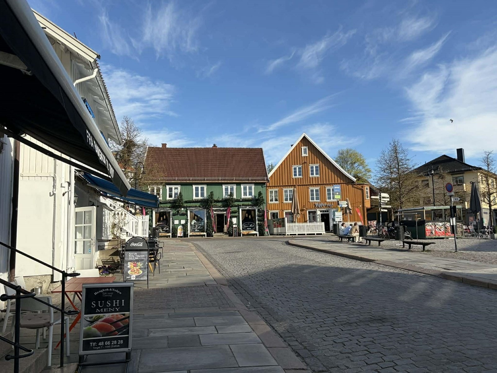 Kun to minutters gange til torget, hvor det er hyppige bussavganger til Oslo. Galleribilde