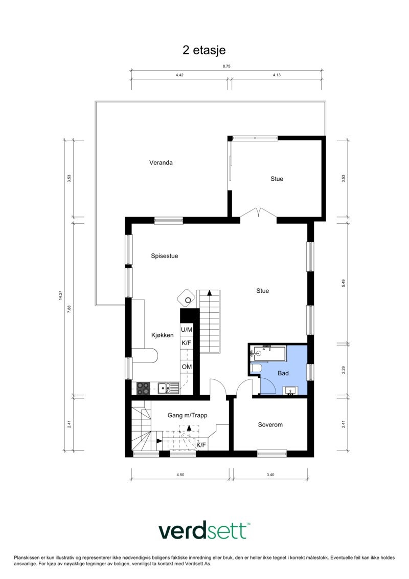 - Plantegning 2.etg - Galleribilde