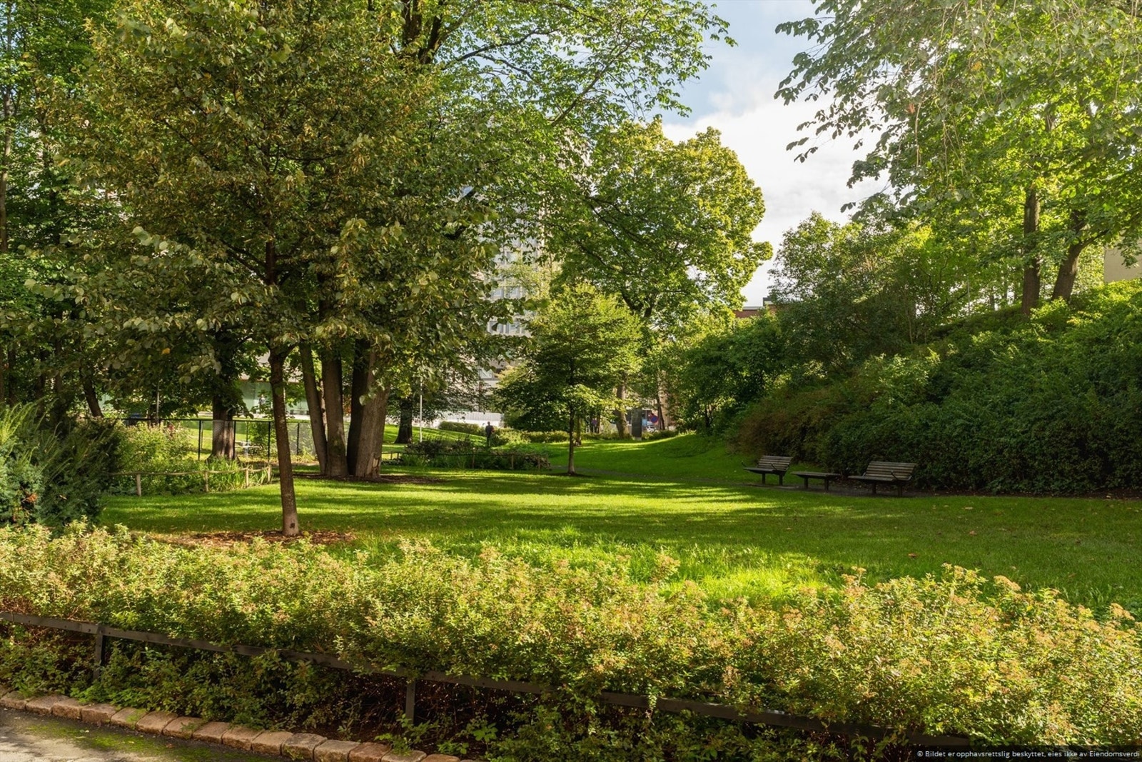 Leiligheten har en attraktiv beliggenhet i Observatorie Terrasse - et rolig og høyt etterspurt boligområde som kombinerer det beste av byliv og tilbaketrukket komfort. Galleribilde