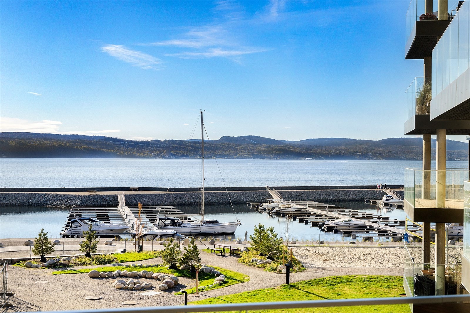 Fantastisk utsikt fra terrassen Galleribilde