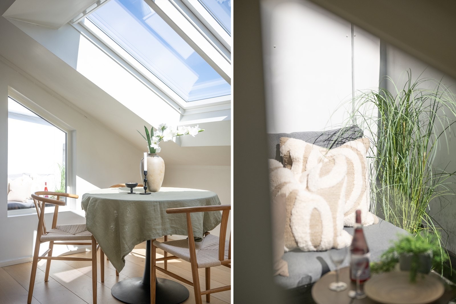 Dagslyset flommer inn gjennom flere store takvinduer Galleribilde