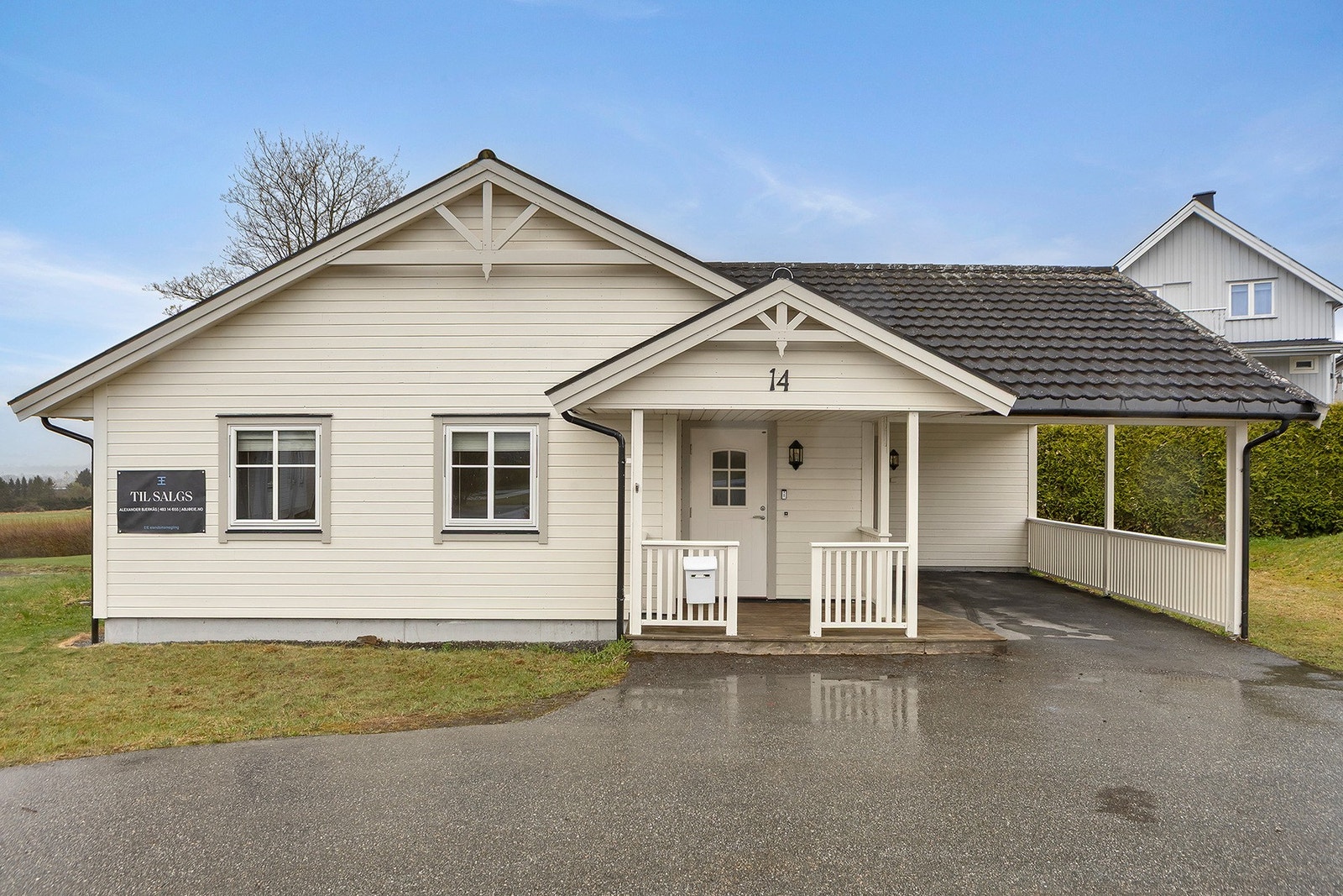 Praktisk enebolig med alt på ett plan, carport og sportsbod. Galleribilde