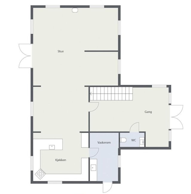 plantegning 1. etasje (Plantegningen er ikke målbar og avvik kan derfor forekomme) Galleribilde