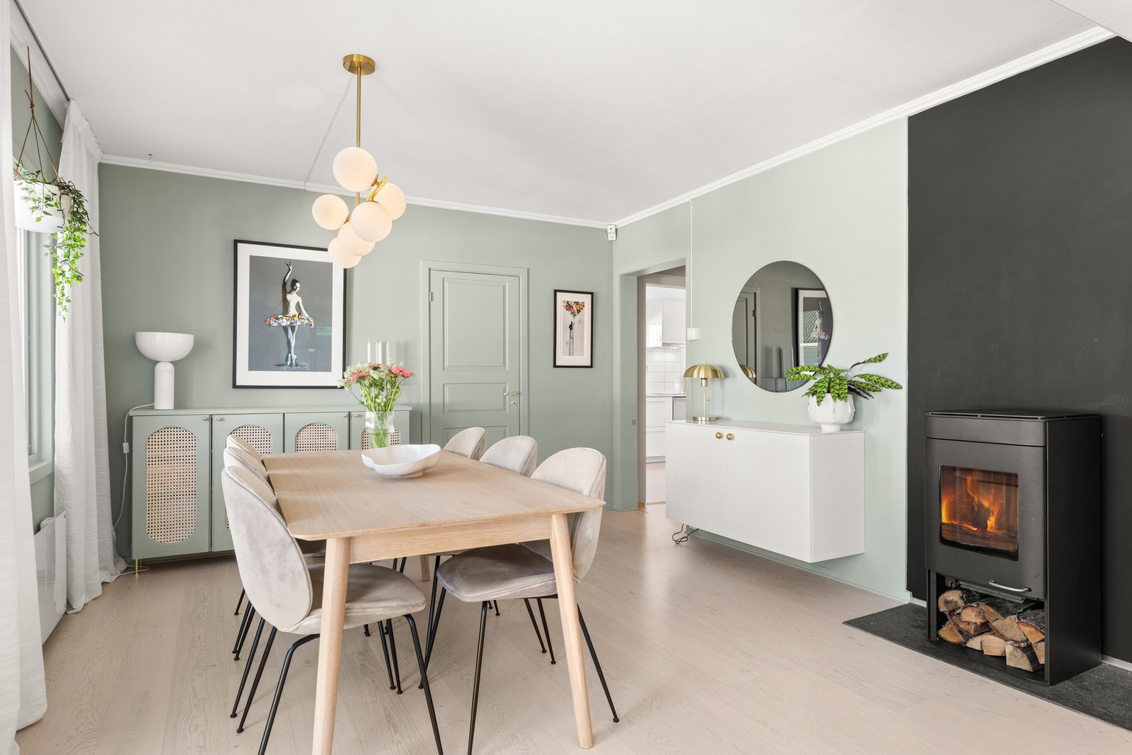 Peisovnen gir både peiskos og godt med varme. Galleribilde