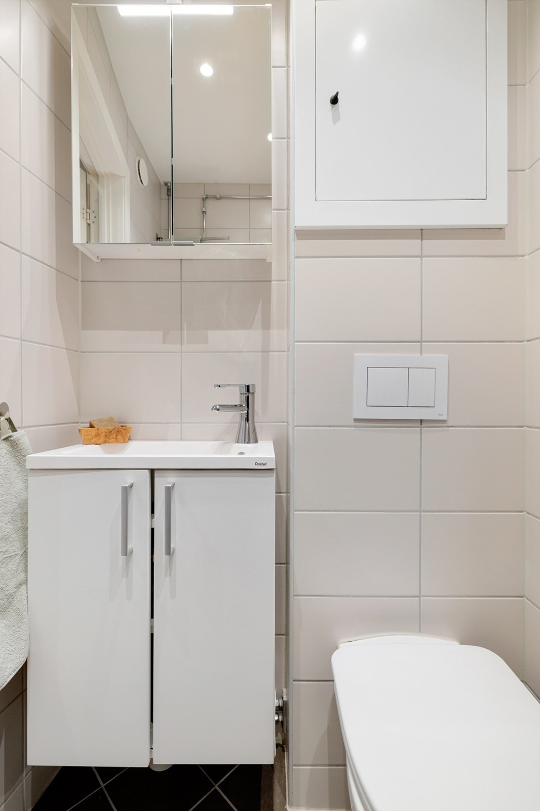 Det er varmekabler på gulv og opplegg for vaskemaskin. Galleribilde