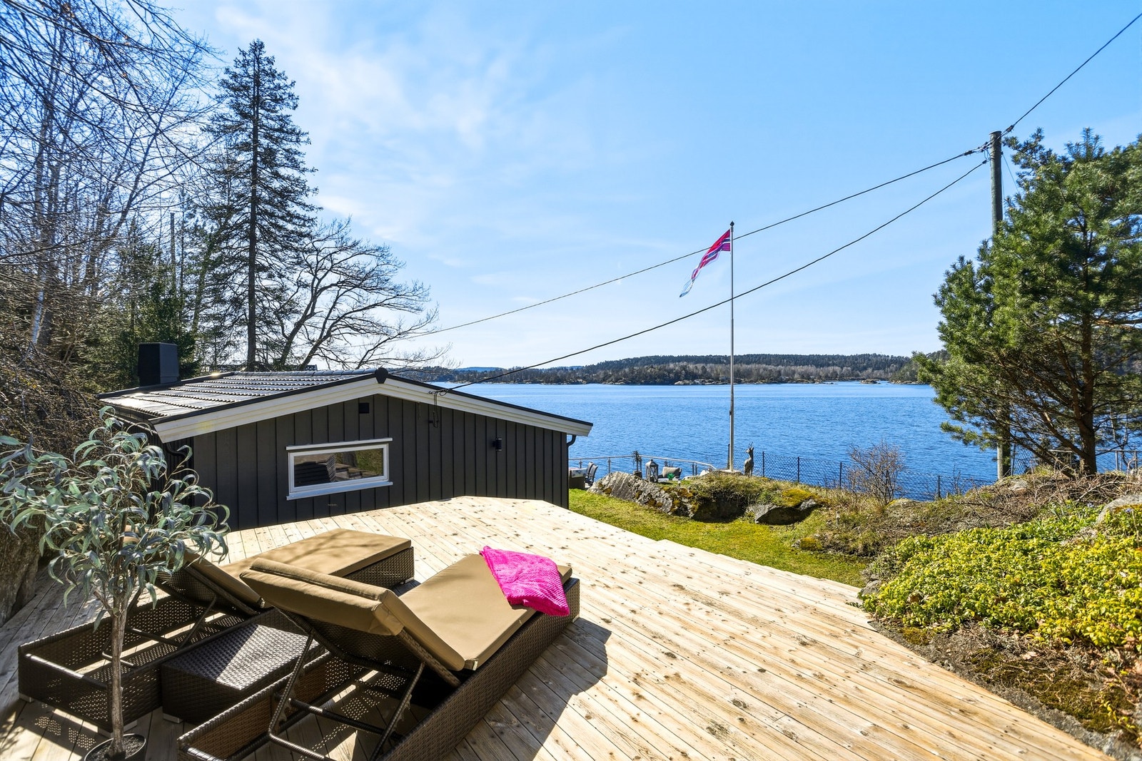 Tilbaketrukket terrasse. Også her har man gode solforhold. Galleribilde