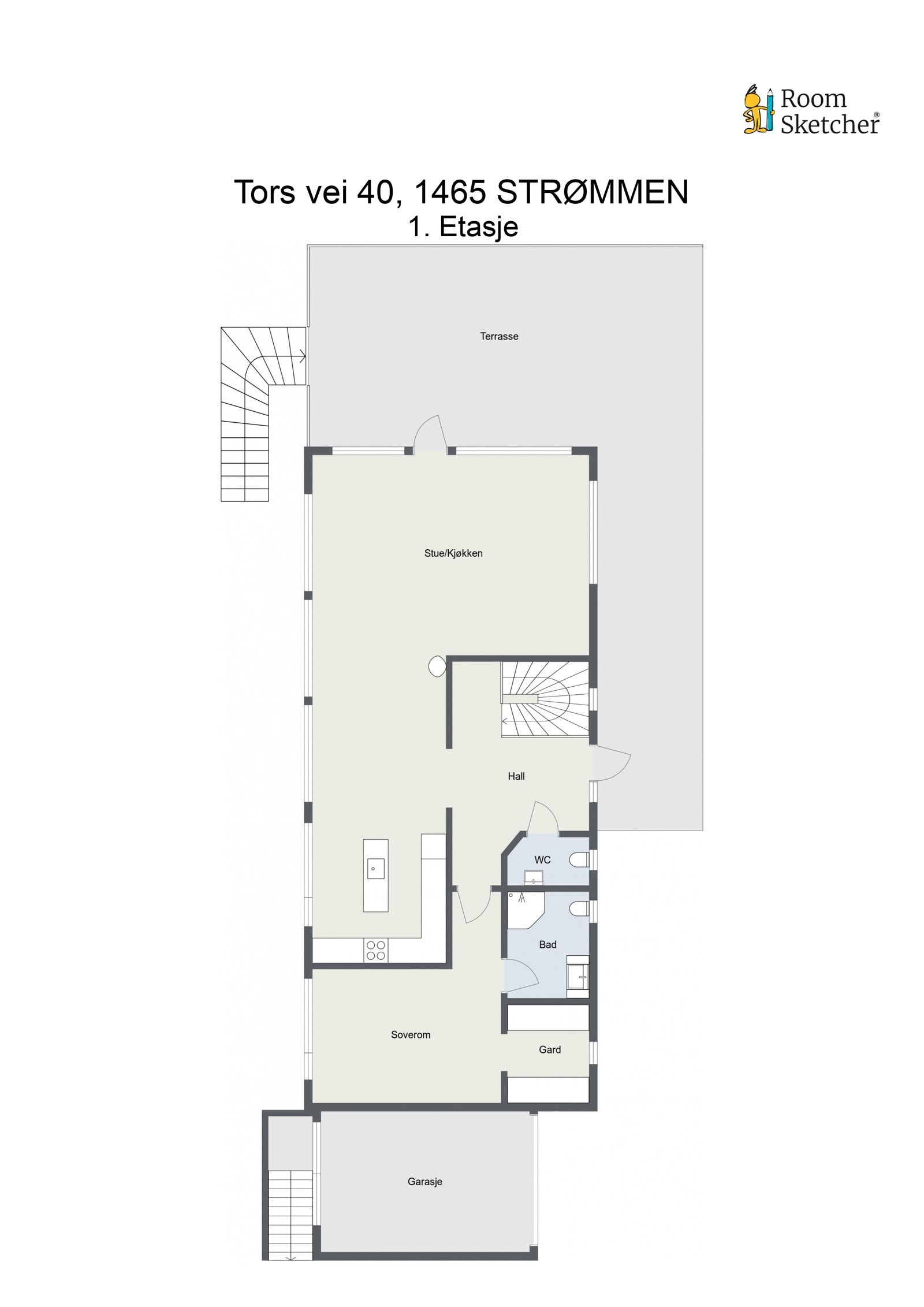 Plantegning - etasje 1. Galleribilde