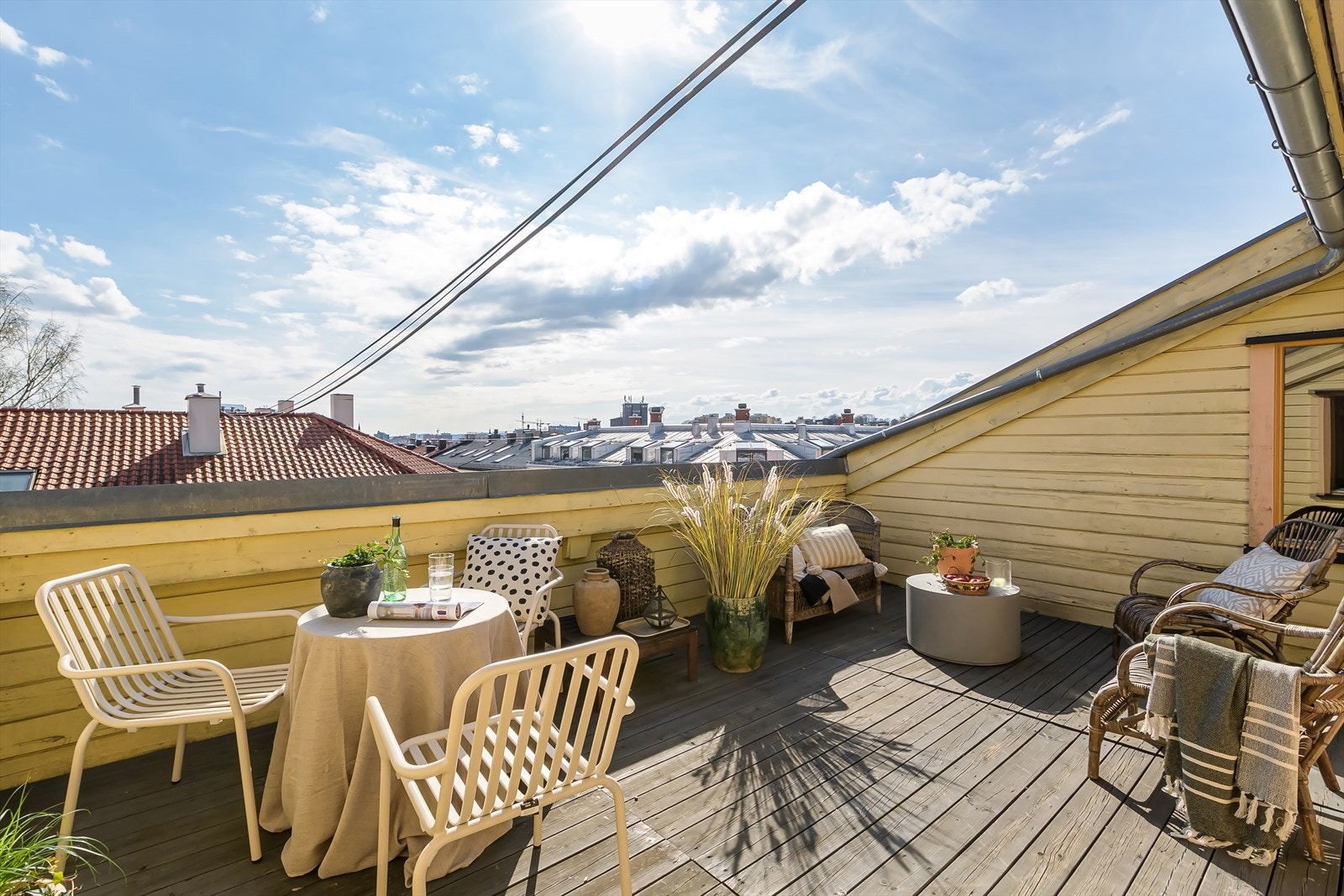 Sameiet har en flott fellestakterrasse. Galleribilde