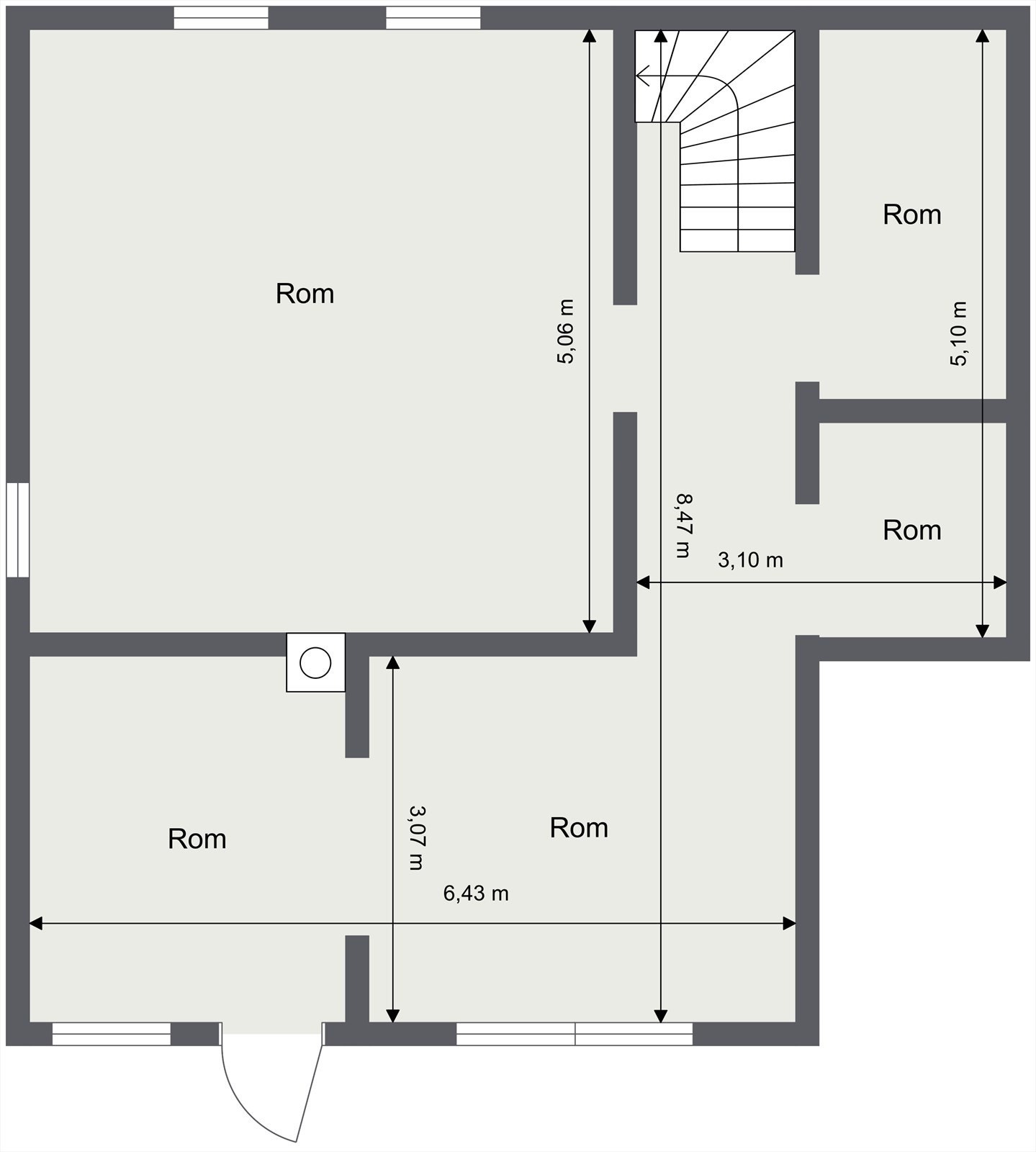 Planskisse kjeller Galleribilde