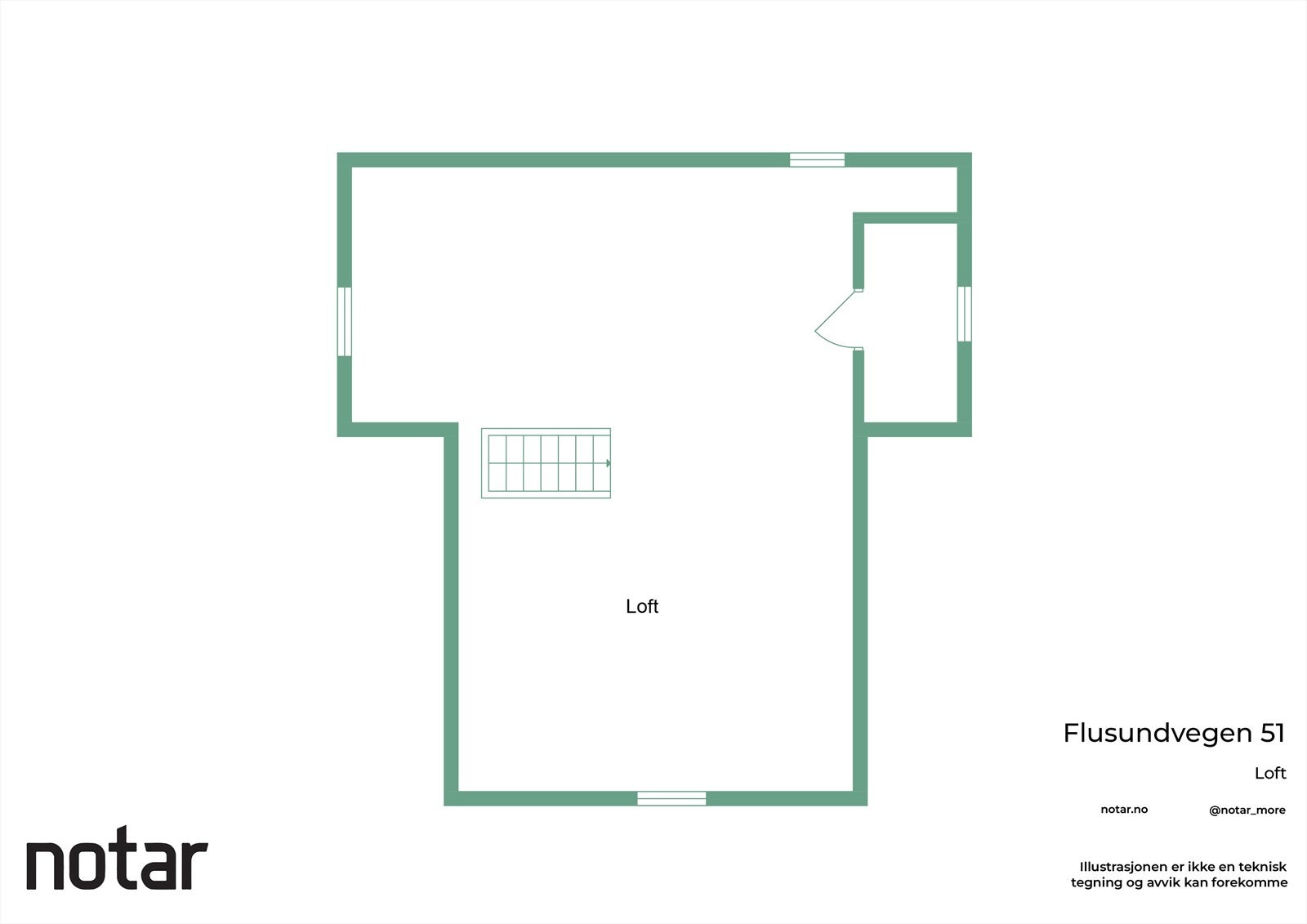 Plantegning loft Galleribilde