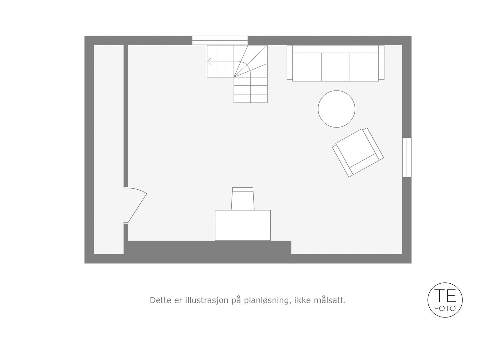 Plantegning - loft Galleribilde