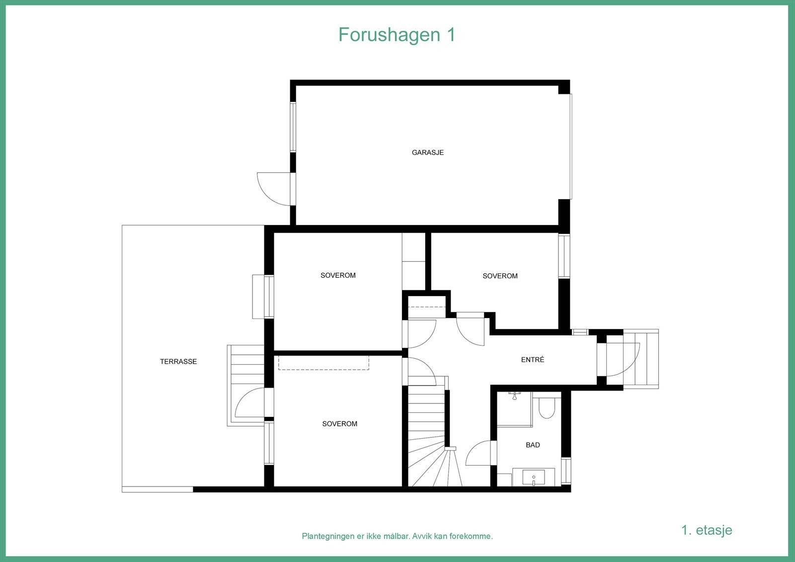 Plantegning 1.etg. Galleribilde