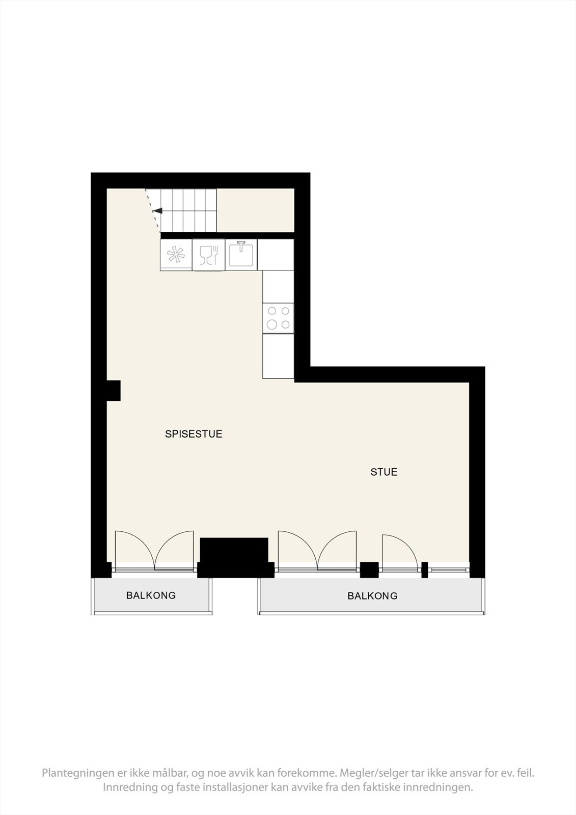 Plantegning andre plan. Galleribilde