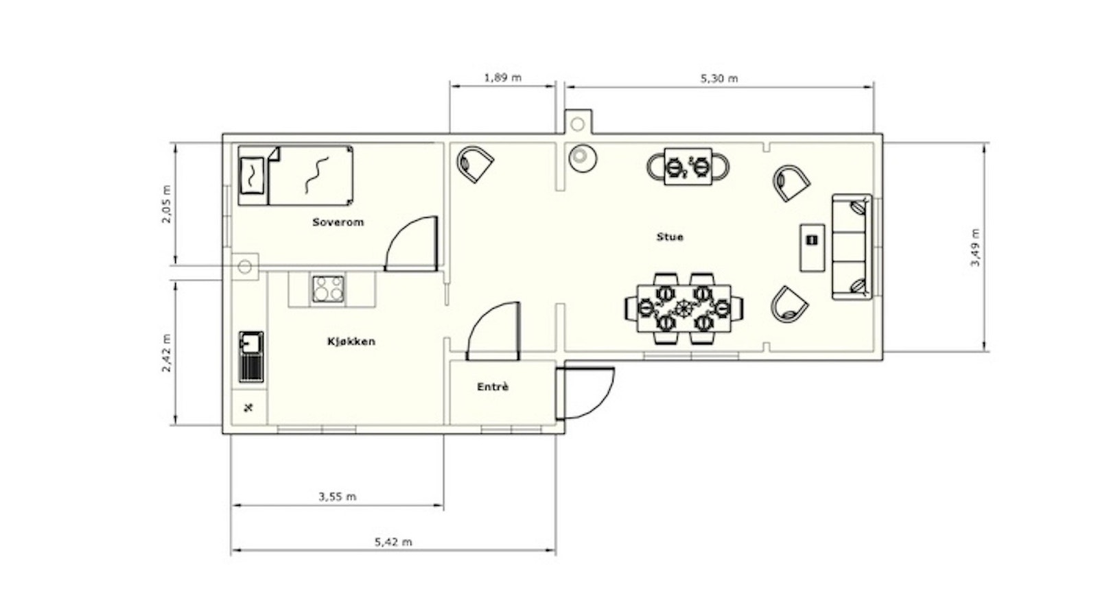 Plantegning av Utstranda 98 | eiendomsmeglerne Ringerike Galleribilde