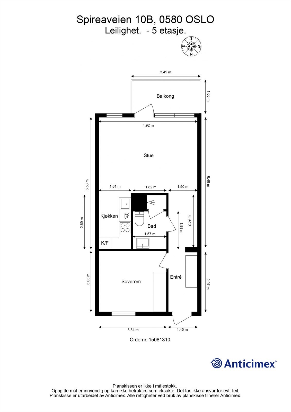Målsatt plantegning Galleribilde
